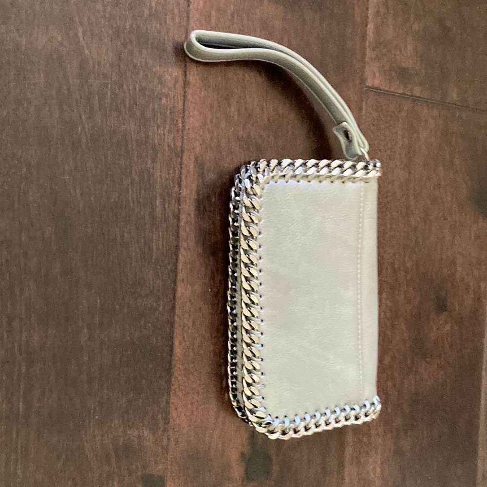 Silver wallet Wristlet